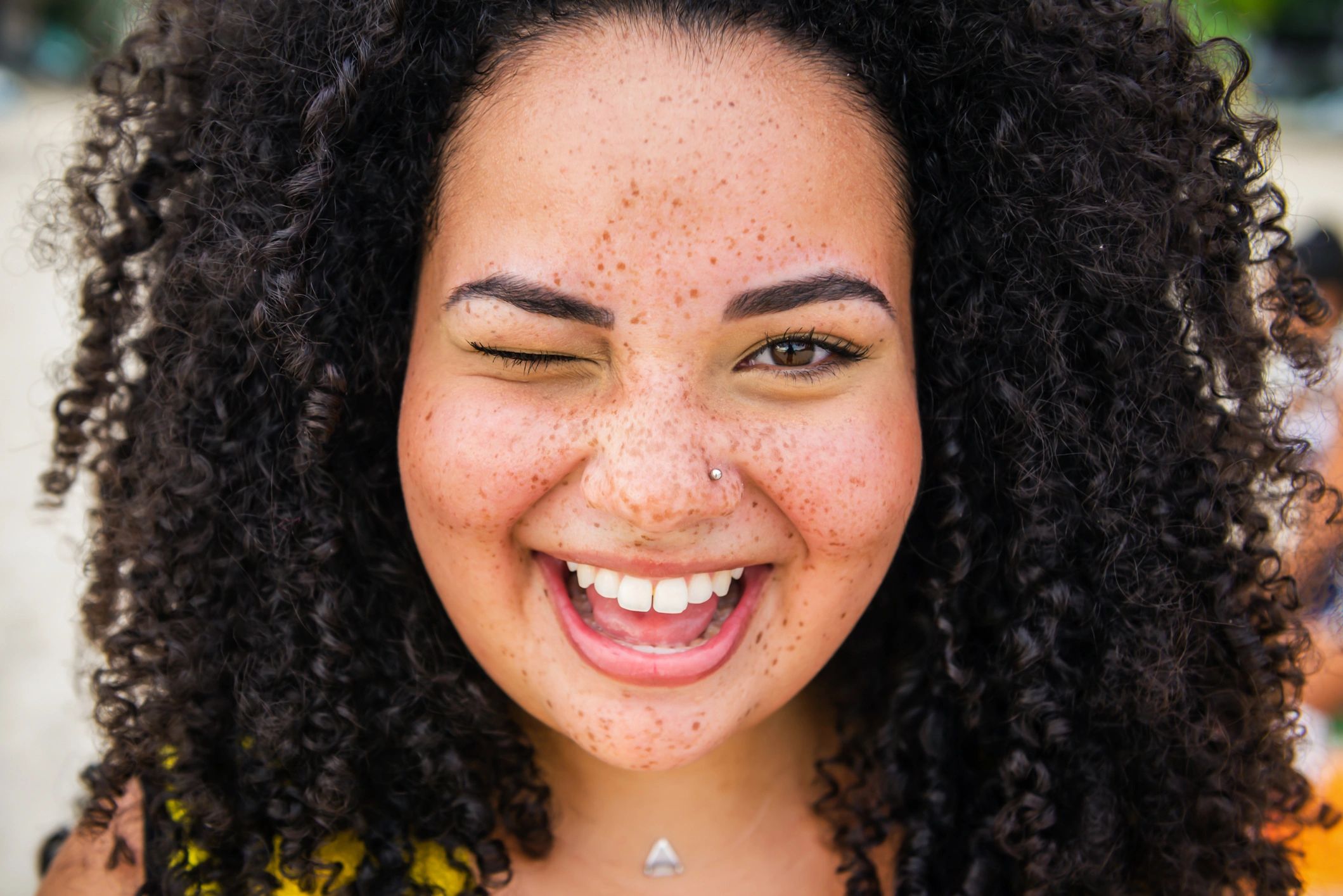 Natural skin beauty portrait