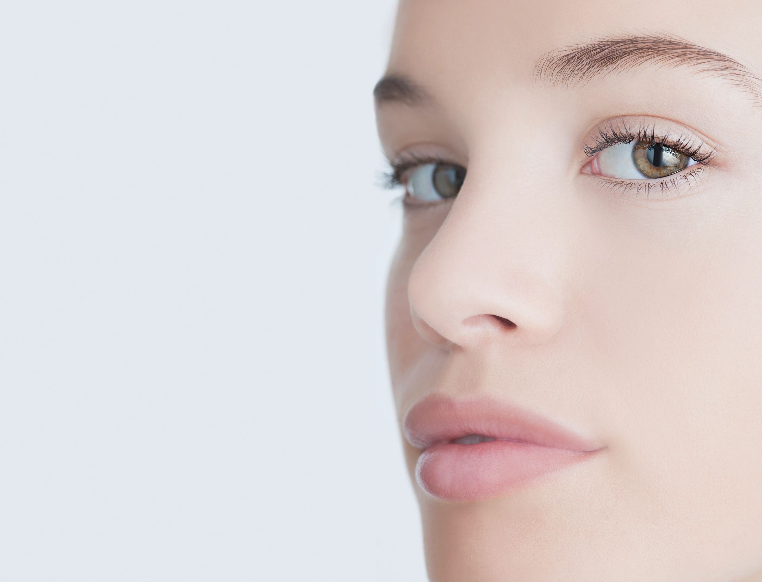 Close-up portrait representing healthy, radiant skin