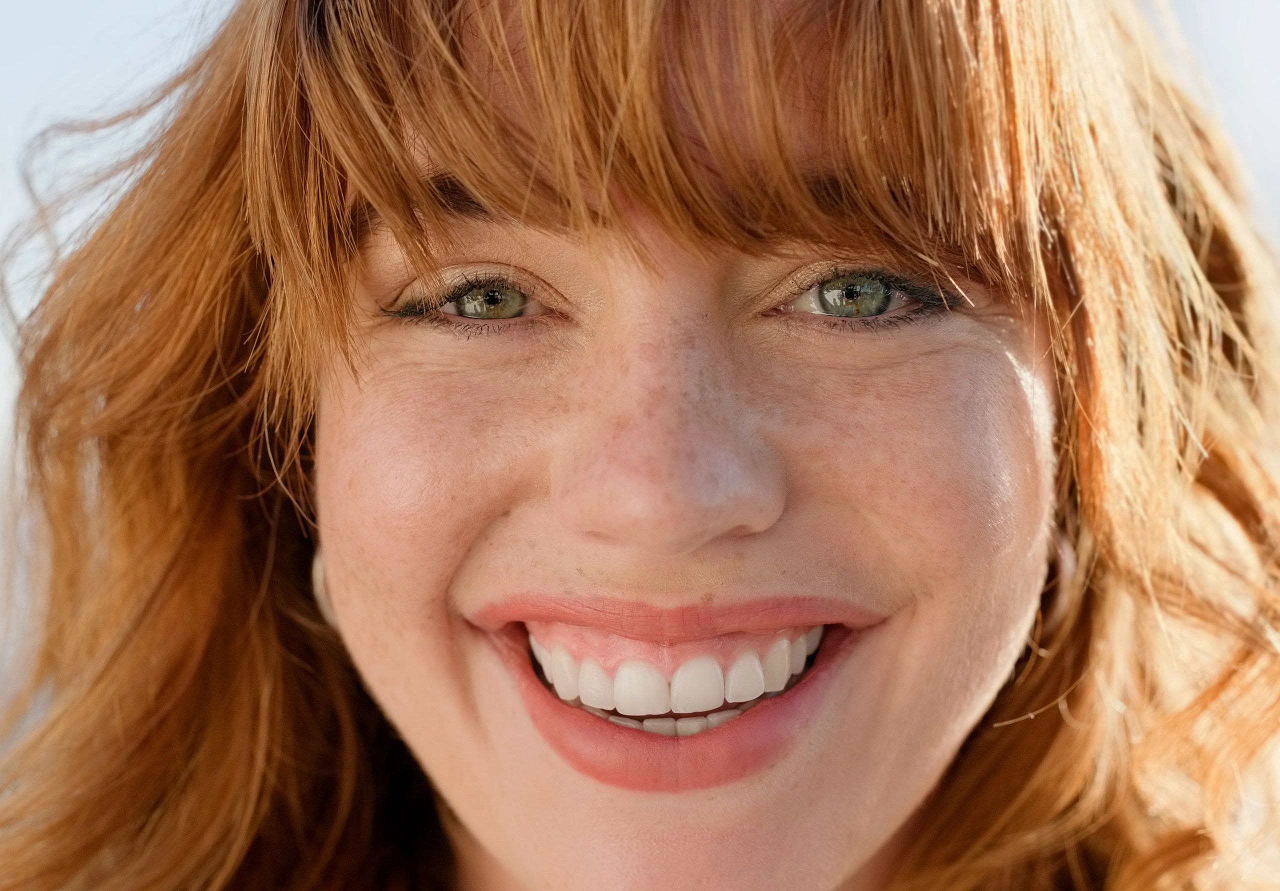 Healthy glowing skin close-up portrait